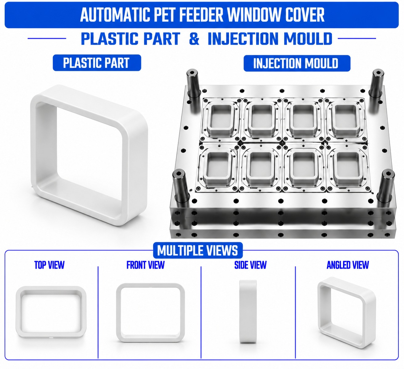Automatic Pet Feeder Plastic Window Cover Mould and Moulding Service